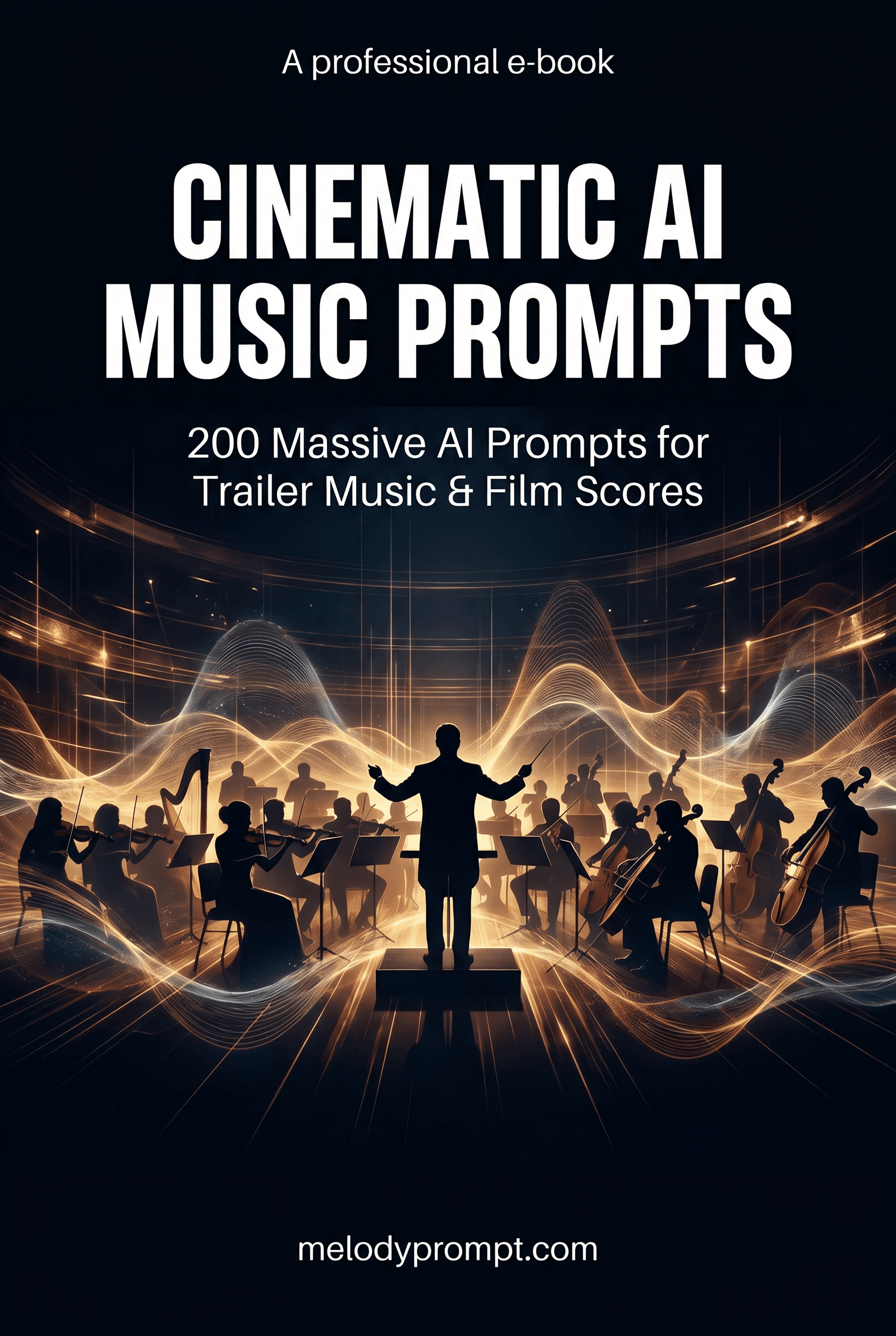 Cinematic AI Music Prompts — suno ai epic cinematic trailer music prompts ebook cover